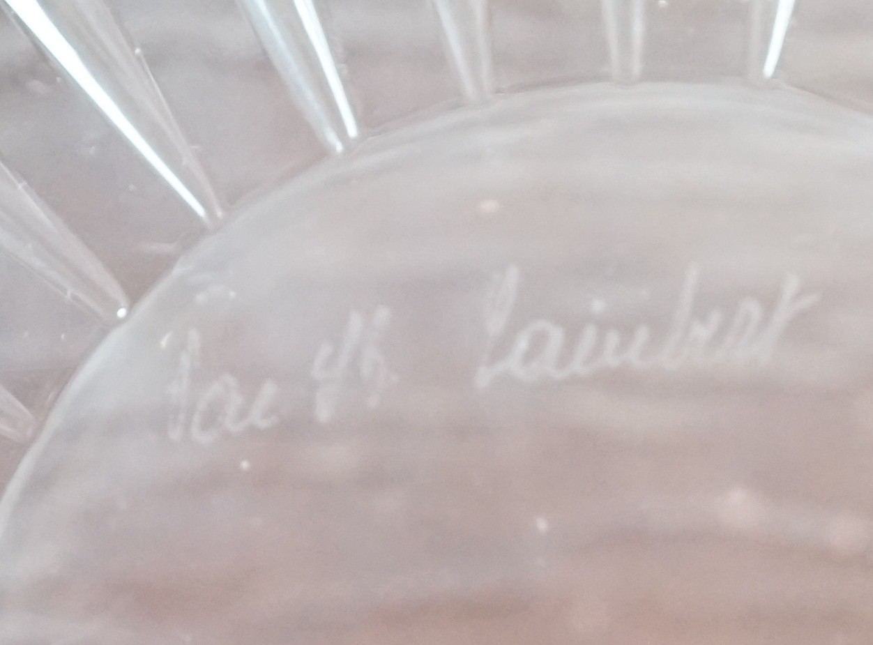 A Val St Lambert glass dish